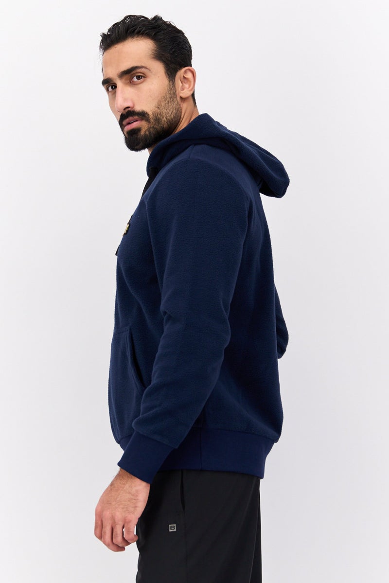 Bench سويت شيرت رياضي للرجال بغطاء رأس مناسب للخارج، أزرق داكن - Image 2