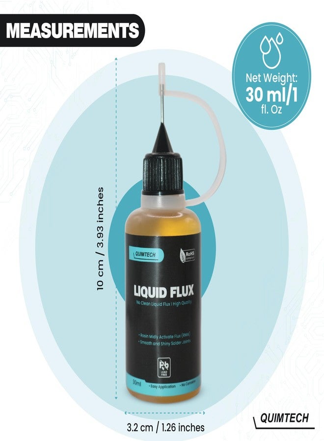 QUIMTECH Liquid Solder Flux (30 ml) I Liquid Solder Flux I Soldering Flux I Electrical Solder I No Clean Liquid Flux I Rosin Flux I Soldering Flux for Electronics I Lead Free Liquid Solder I - Image 4
