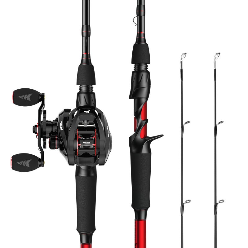 KastKing Royale Legend II Casting Fishing Combos, 6'6'' M Twin Tips Rod, Left Handed - Image 1