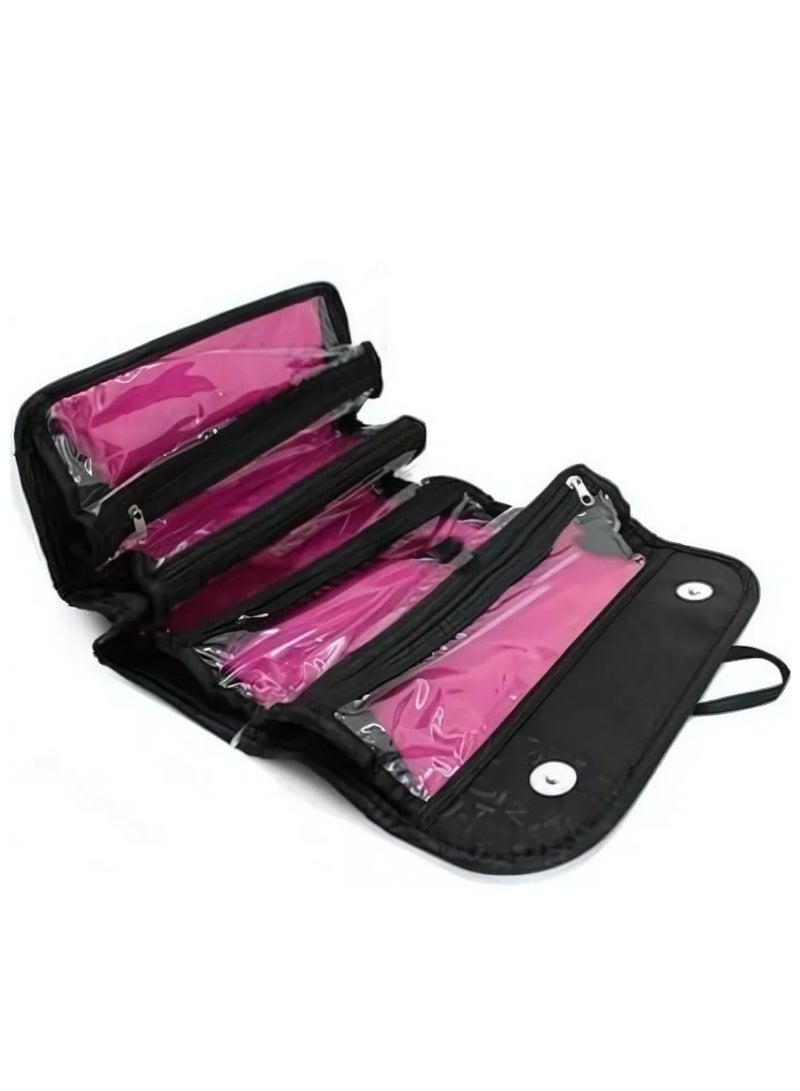Roll N Go Makeup Tools Travel Bag, Black - Design may vary.  - Image 1