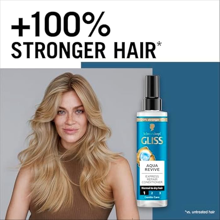Gliss Schwarzkopf Gliss Hair Repair Aqua Revive Express Hair Conditioner 200ml - Image 3