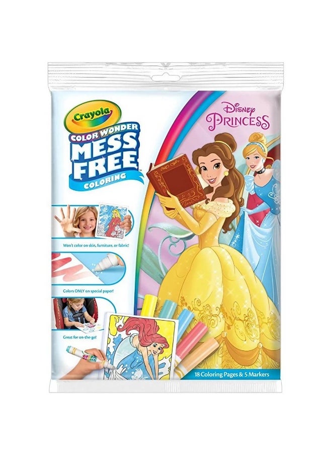Crayola Crayola Disney Princess Color Wonder Coloring Set (18 Pages)  - Image 1