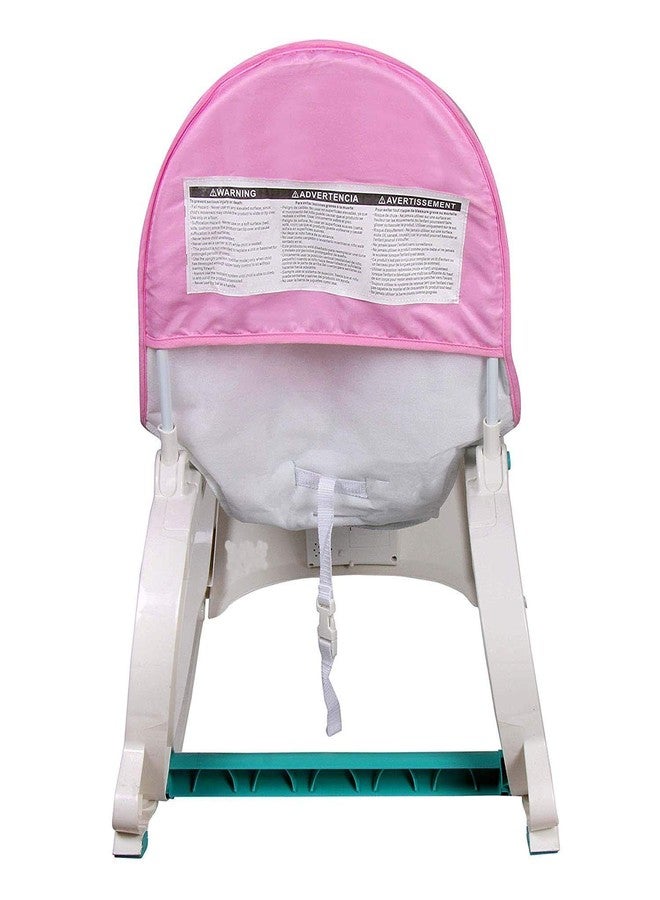 DOMENICO Newborn-to-Toddler Portable Rocker Chair with Tray with Vibration and Musical Mode, Supports up to 20 KG (44 lb), 0-36 Months - Giraffe Pink - Image 5