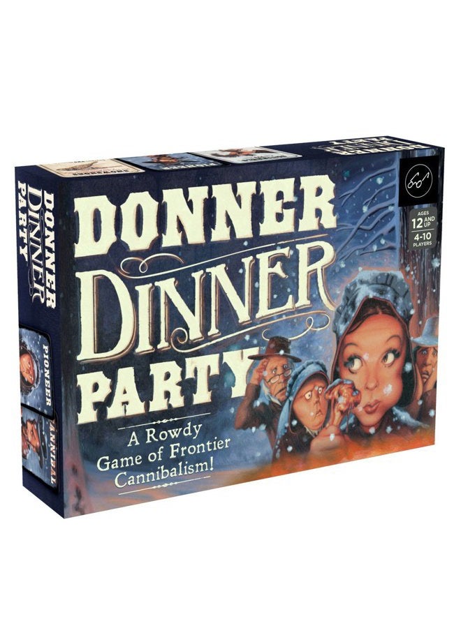 Chronicle Books Donner Dinner Party: A Rowdy Game of Frontier Cannibalism! (Weird Games for Parties, Wild West Frontier Game) - Image 1
