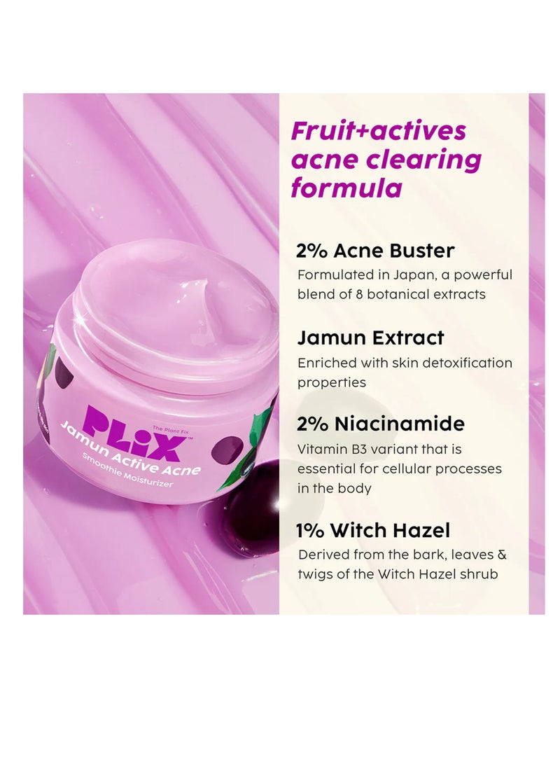 PLIX THE PLANT FIX Jamun Moisturizer Reduce Pimples for Oily and Acne Prone Skin, with Witch Hazel And Jamun Extract, - Image 2