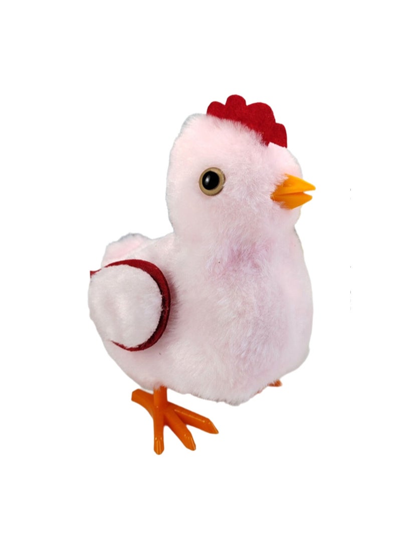 Pink Chicken Robot Electronic Plush Stuffed Interactive Animal Touch Control Electronic Pet Can Walk And Call, Wings Can Move, Toy Suitable For Kids And Babies - Image 1