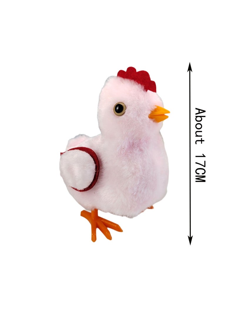 Pink Chicken Robot Electronic Plush Stuffed Interactive Animal Touch Control Electronic Pet Can Walk And Call, Wings Can Move, Toy Suitable For Kids And Babies - Image 2