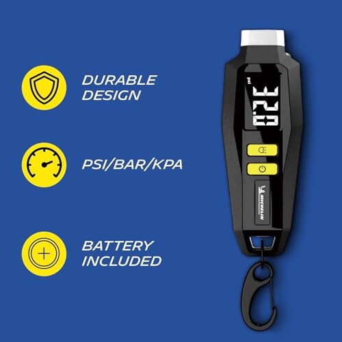 MICHELIN 12290 Digital Tyre Pressure gauge with Key Ring & LED Flash Light - Image 5
