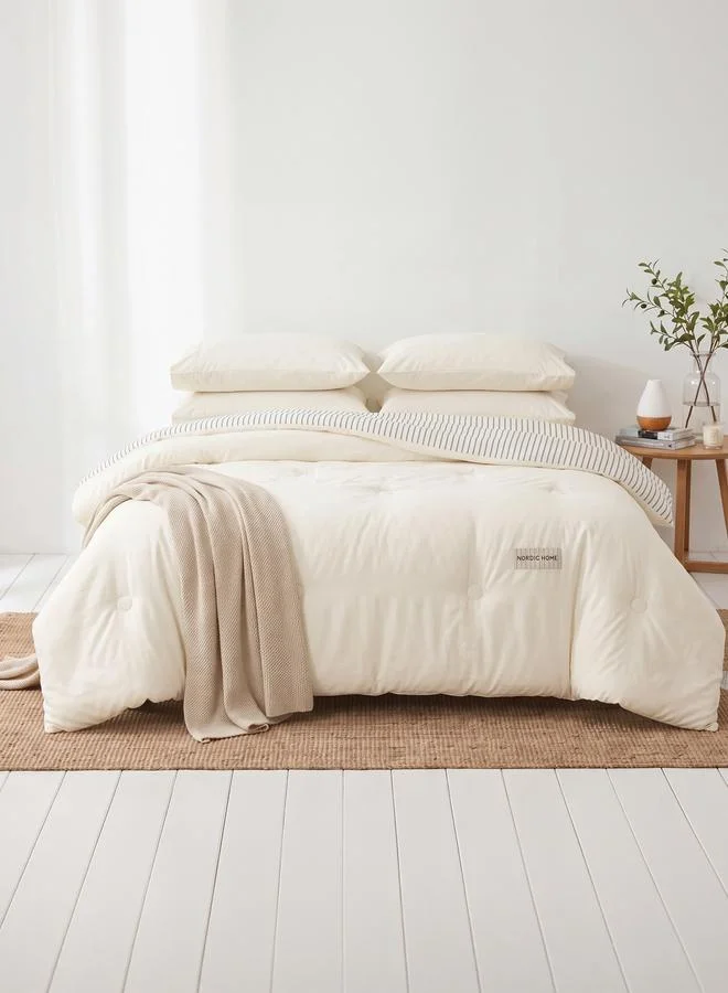 Styli 1-Piece Polyester Comforter - Off White, 150X200Cm