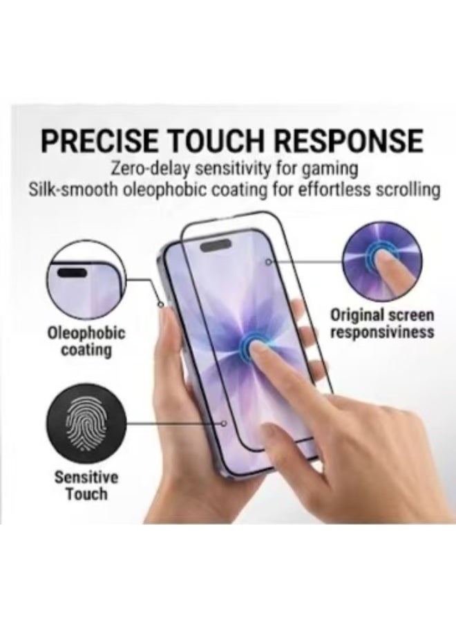 Captaintech Suitable for iPhone 17 screen protector, high-quality 9H tempered glass, shatterproof and scratch resistant, high-definition transparent - Image 4