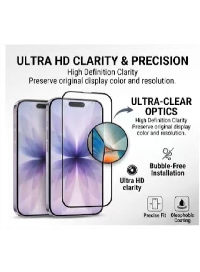 Captaintech Suitable for iPhone 17 screen protector, high-quality 9H tempered glass, shatterproof and scratch resistant, high-definition transparent - Image 3