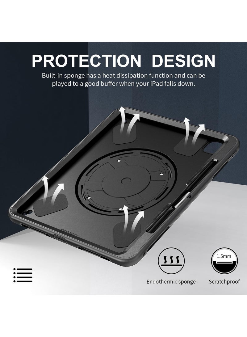 General Tablet Case Compatible with IPad Pro 13 Inch 2024 (M4, 7th Gen),Military Grade Heavy Duty Shockproof Cover with Pen Slot/Shoulder Strap,Multi-view Bracket  - Image 3