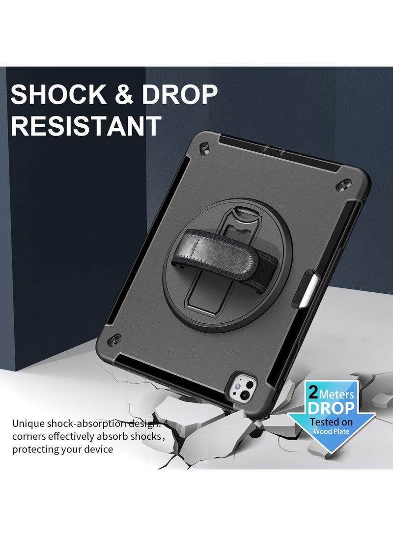 General Tablet Case Compatible with IPad Pro 13 Inch 2024 (M4, 7th Gen),Military Grade Heavy Duty Shockproof Cover with Pen Slot/Shoulder Strap,Multi-view Bracket  - Image 5