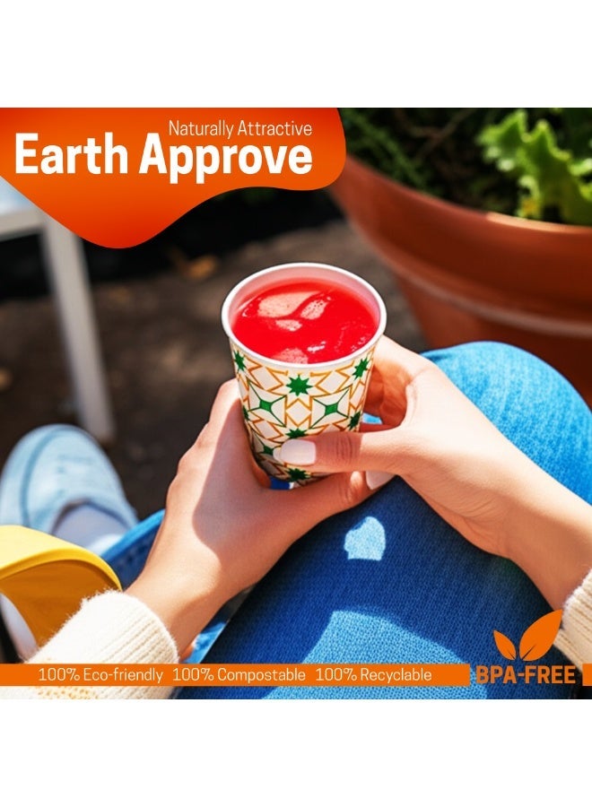EcoEdge 6 Oz Disposable Heavy-Duty Party Paper Cups (Pack of 25) | For Expresso Americano, Cappuccino | Sustainable, Grease resistant, BPA and Plastic Free | For All Occasions | 100% Compostable - Image 5