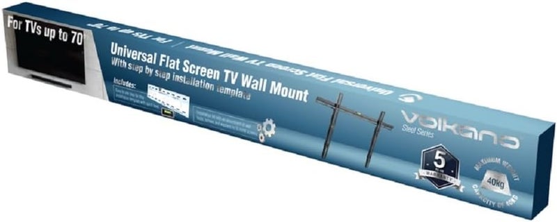 Volkano Steel Series TV Wall Mount for Flat Screens 37-70 Inch - Black - Image 3