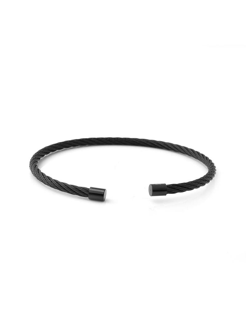 Riblor Marcello Stainless Steel Cebel Bracelet Black - Image 1