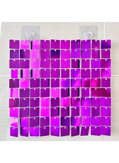 Generic sequins wind board wedding birthday scene layout party decoration sequins background wall curtain sequins wall billboard JX2231 Mirror Purple 