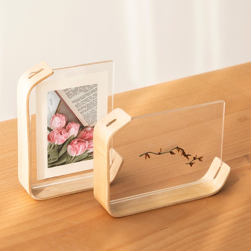 Transparent Double-Sided Acrylic Po Frame Table Personalized Po Frame 6Inch Cute Ins Po Small Ornaments Engraved Logo - Image 3