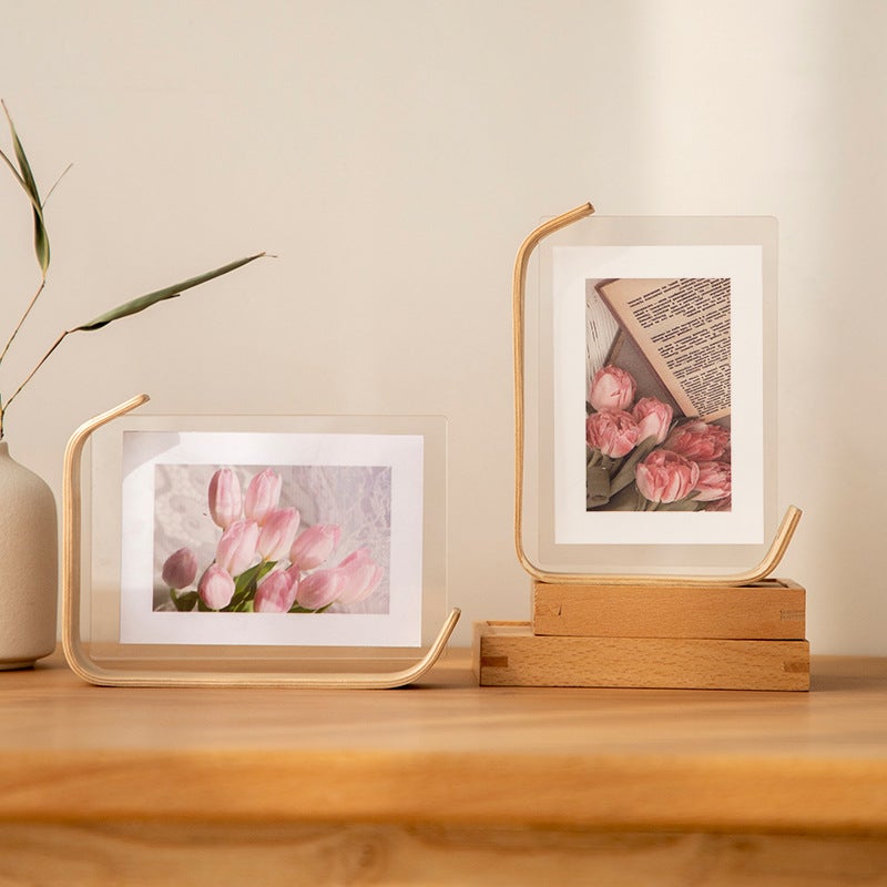 Transparent Double-Sided Acrylic Po Frame Table Personalized Po Frame 6Inch Cute Ins Po Small Ornaments Engraved Logo - Image 5