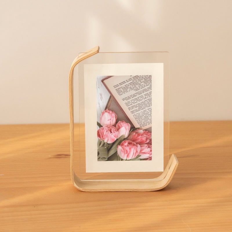 Transparent Double-Sided Acrylic Po Frame Table Personalized Po Frame 6Inch Cute Ins Po Small Ornaments Engraved Logo - Image 1