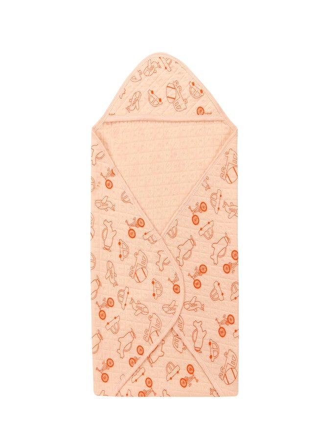 Dikary Hooded Baby Towel - Premium Soft Baby Bath Towel for Bathtub for Newborn, Infant - Ultra Absorbent, Natural Baby Stuff Towel for Boy and Girl (Peach Yellow) - Image 2