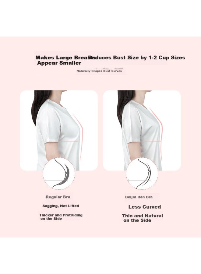 Biahmin Full Coverage Adjustable Large Bust Minimizing Lightweight Breathable Bra Bw922311 China Red 90c - Image 4