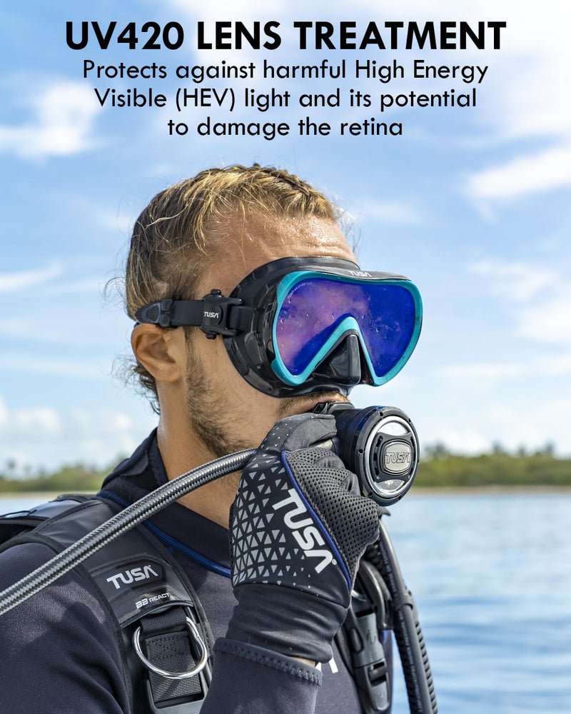 TUSA M-1011S Ino Pro Scuba Diving Mask, Black/Black - Image 3
