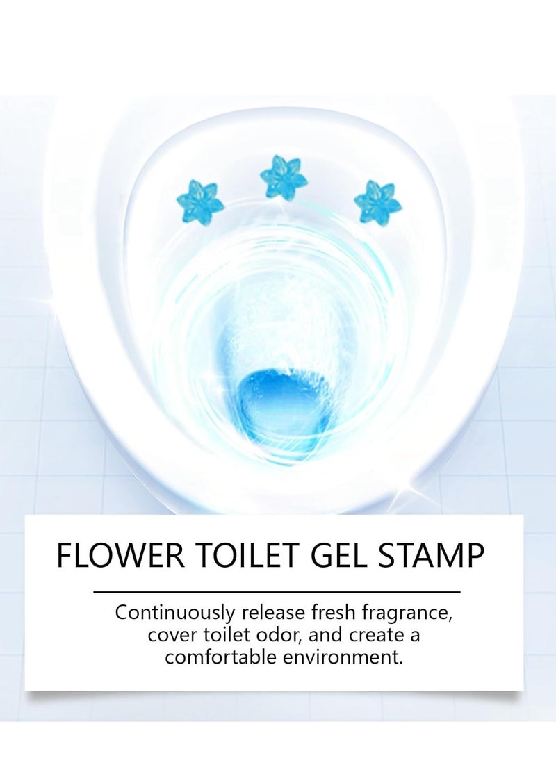Generic 4pcs Toilet Cleaning Gel, Flower Fragrance Bathroom Deodorizer Bowl Cleaner Toilet Wand Refills, Toilet Refresh Flower Scent Gel, Toilet Air Freshener, Keep Clean And Long-Lasting Fragrance  - Image 4