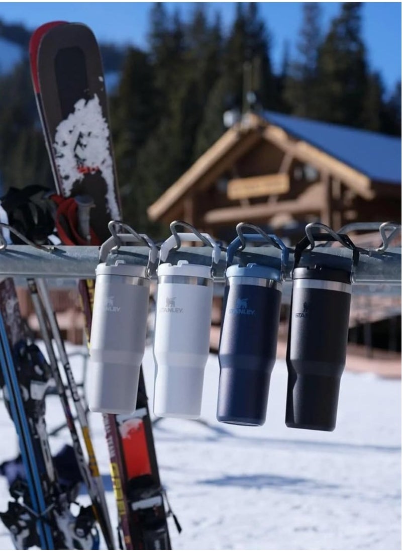 Stanley - IceFlow Stainless Steel Tumbler 30oz - Leak-Resistant, Vacuum Insulated Water Bottle with Straw - Keeps Drinks Cold for 12 Hours or Iced for 2 Days - Ideal for Home, Office, or Travel - Black - Image 1