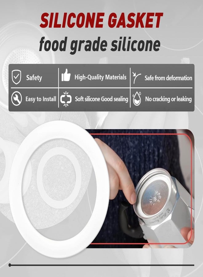 FixlyFido 6 Pcs Gasket Seal Rings for Bialetti Moka Express Dama 6 Cups - Spare Food Grade Silicone Sealing Rings for Aluminium Stovetop Coffee Maker Pots (Better Than Rubber) - Image 5