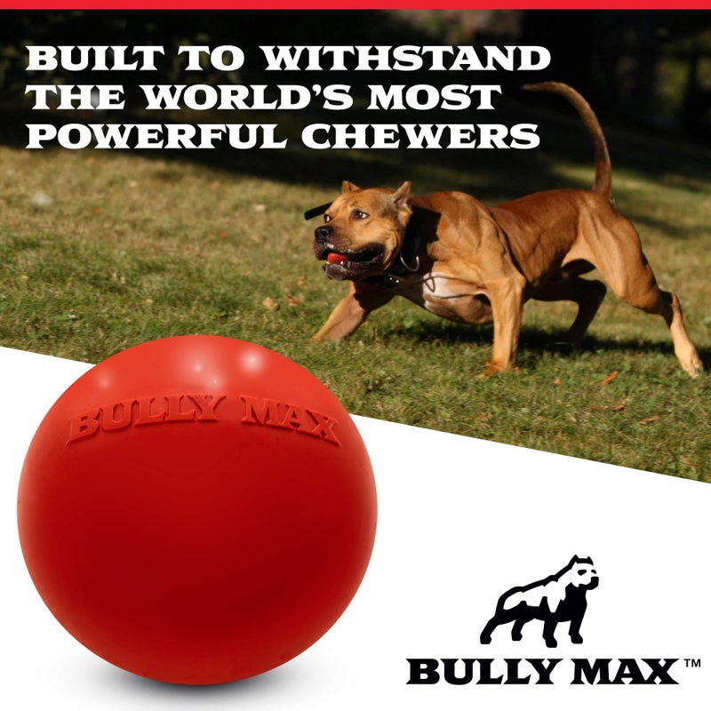 Bully Max Indestructible Dog Ball Toy for Aggressive Chewers - Dog Chew Toy for Puppy, Adult, Small, Medium & Large Dogs - Durable Balls for Dogs to Fetch for Indoor & Outdoor - Guaranteed to Last - Image 2