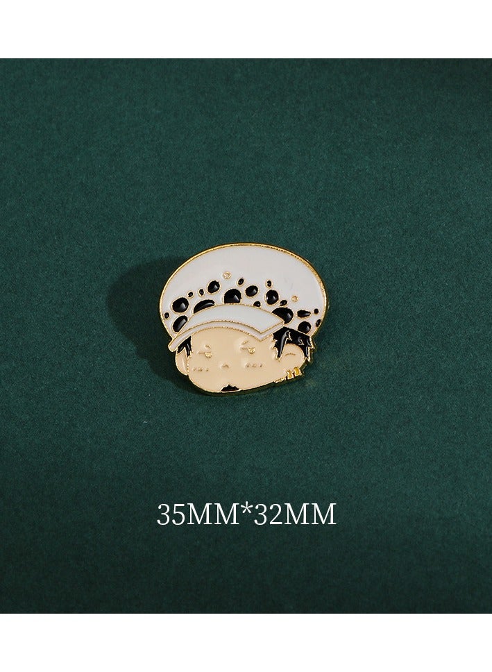 4-Piece/Set Cartoon Badges Brooches Pins Anime Cartoon Luffy Figure Enamel Pin - Image 5