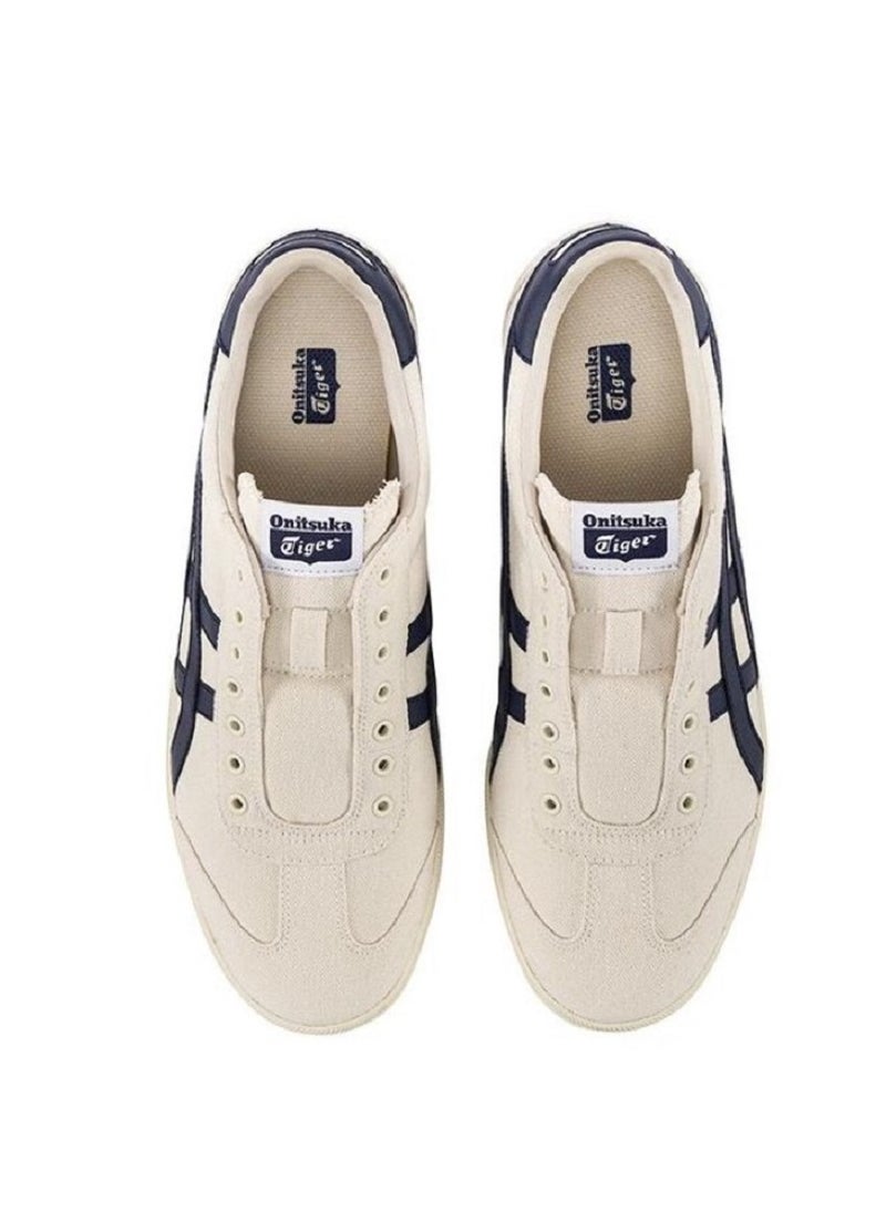 Onitsuka Tiger - Tokuten Slip-on Casual Colorblock Sneakers Beige/Navy Blue - Image 1