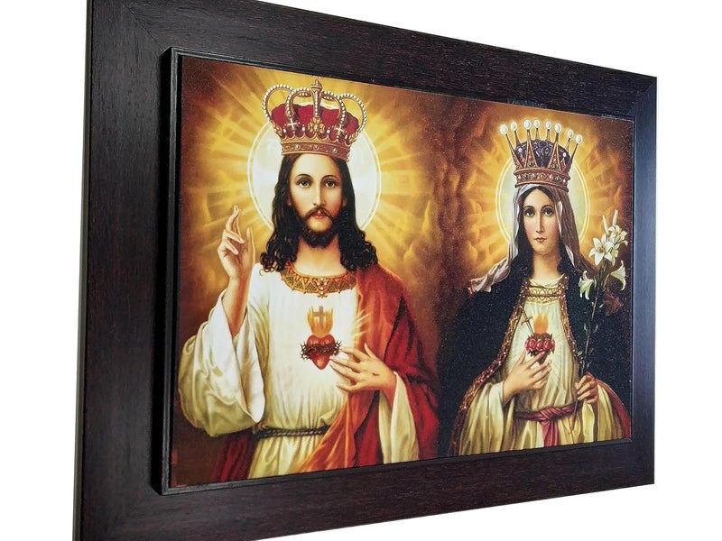 Elegance Jesus Christ and Mother Mary painting picture photo poster frame christian art for home decor living room bedroom office christmas gifts Painting Size- 20 length x 15 height inch - Image 4
