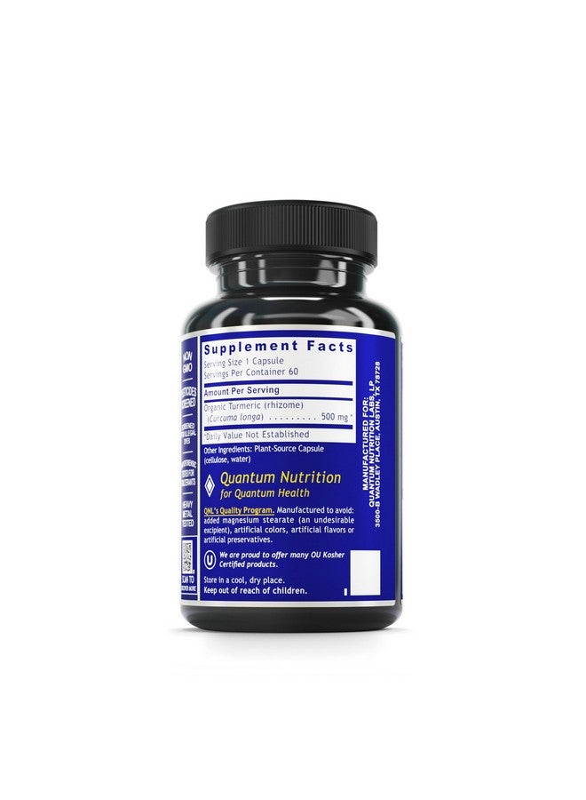 Quantum Nutrition Labs Turmeric - Turmeric Capsules, Turmeric Curcumin Supplement, Liver Support, 500 mg of Curcuma Per Capsule - 60 Vegetarian Capsules - Image 2