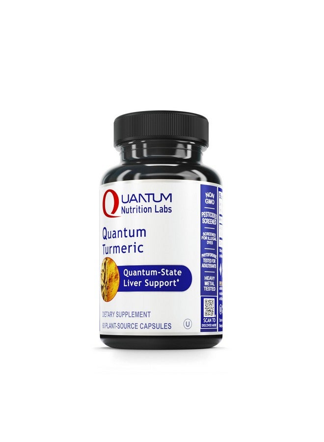 Quantum Nutrition Labs Turmeric - Turmeric Capsules, Turmeric Curcumin Supplement, Liver Support, 500 mg of Curcuma Per Capsule - 60 Vegetarian Capsules - Image 1
