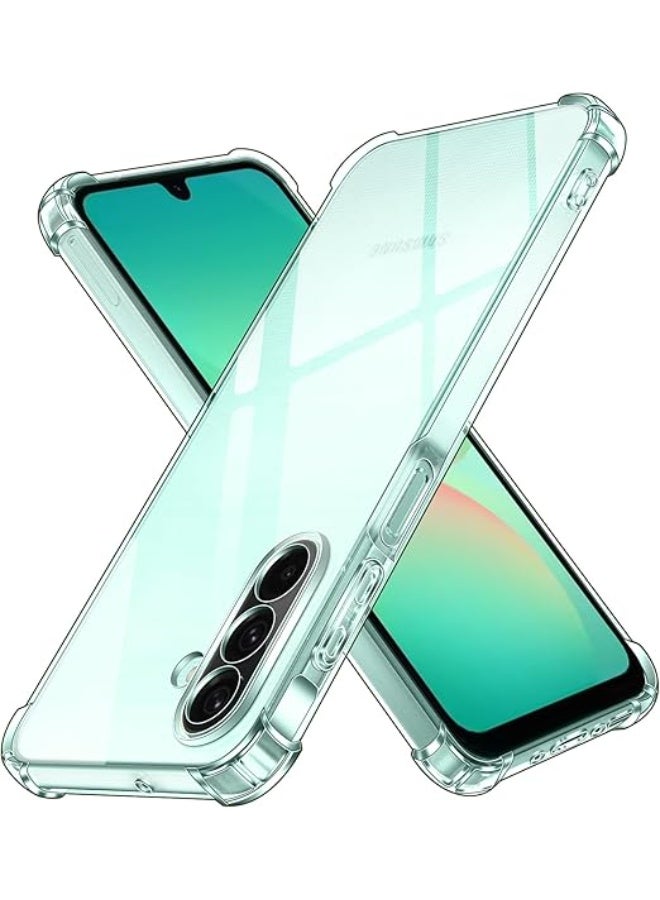 X-Tech Crystal Clear Silicone Case for Samsung Galaxy A26 5G with Shockproof Protective Corners, Slim, Soft, Flexible TPU Scratch Resistant Case – transparent - Image 1