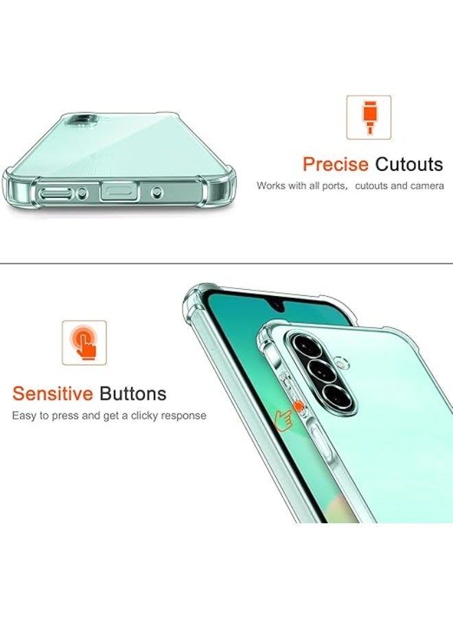 X-Tech Crystal Clear Silicone Case for Samsung Galaxy A26 5G with Shockproof Protective Corners, Slim, Soft, Flexible TPU Scratch Resistant Case – transparent - Image 2