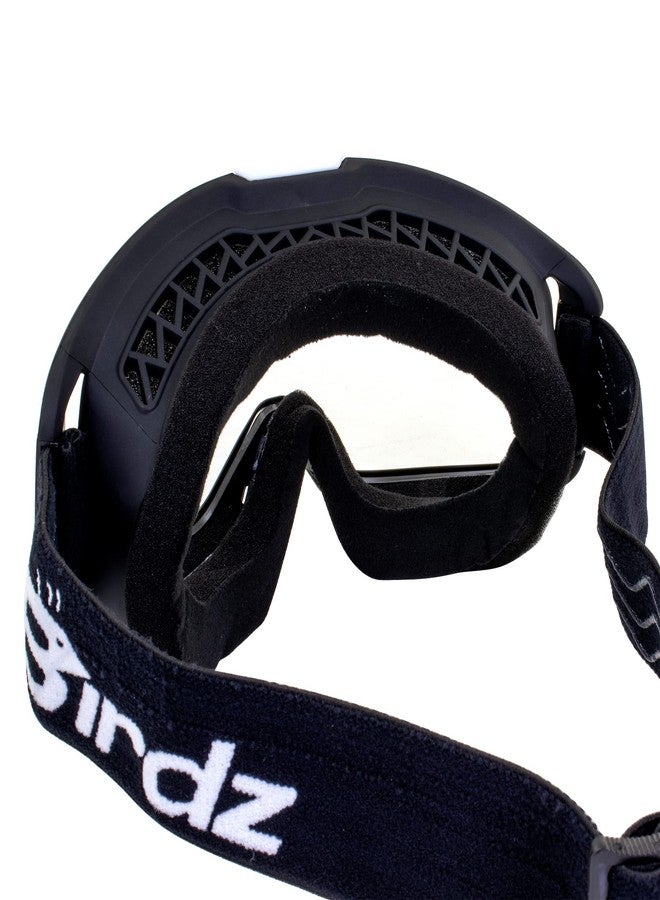 Birdz Eyewear Pelican 2 Pairs Motorcycle Safety Goggles Fitover Black TPU Frame w/Clear & Smoke Lenses - Image 5