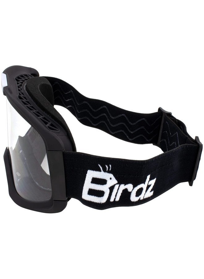 Birdz Eyewear Pelican 2 Pairs Motorcycle Safety Goggles Fitover Black TPU Frame w/Clear & Smoke Lenses - Image 4