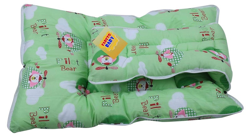 Fareto New Born Baby 3 in 1 Sleeping Bag Cum Baby BedCarry BagBaby Wrapper06 Months Green - Image 2