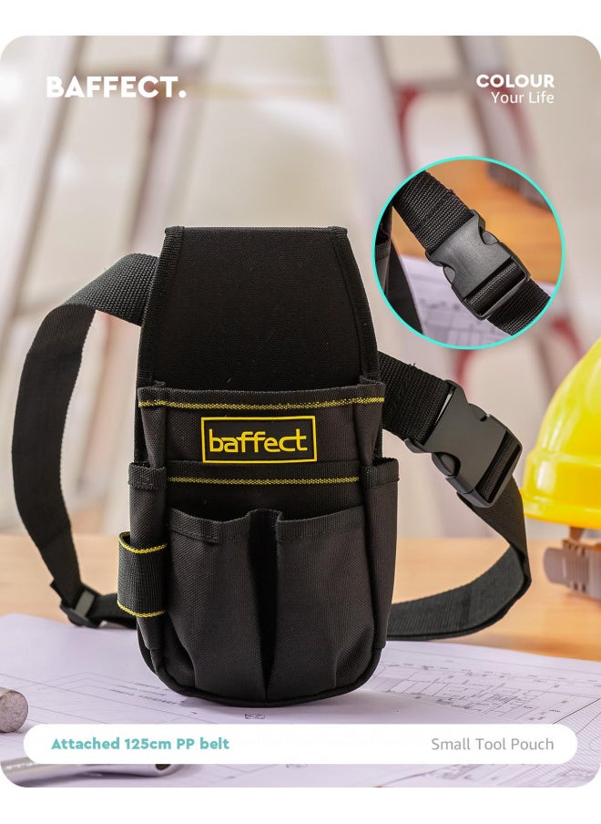 baffect - Baffect Pocket Tool Pouch6-Pouches and 9 Screwdriver Loops Construction, Heavy-Duty Tool Bag with Adjustable Belt for Electrician Work - Image 1