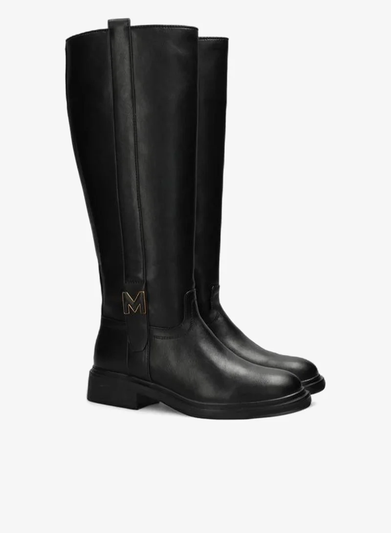 مكس أحذية جلدية عالية بسحاب