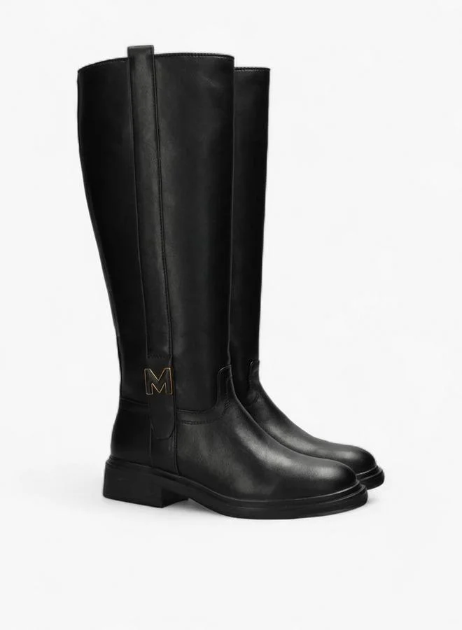 MEXX Solid High Shaft Boots With Zip Closure