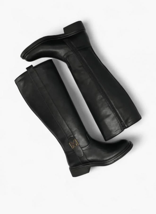 MEXX BROWN Solid High Shaft Boots With Zip Closure for Women | Best Price UAE