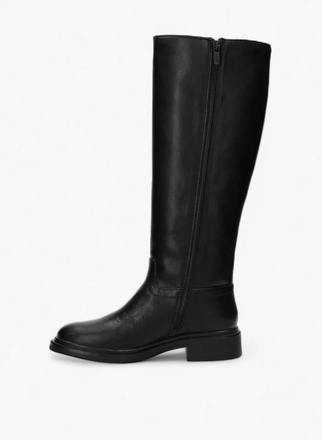 MEXX BROWN Solid High Shaft Boots With Zip Closure for Women | Best Price UAE