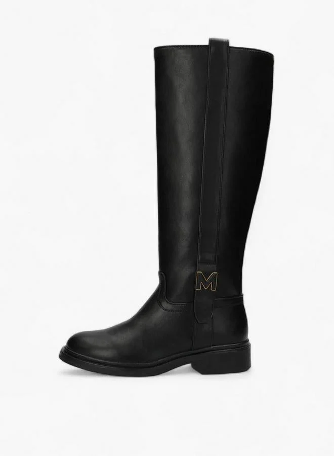 MEXX BROWN Solid High Shaft Boots With Zip Closure for Women | Best Price UAE