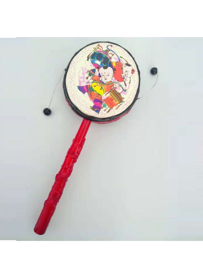 Auspicious Rattle Children's Musical Instrument Tambourine Baby Rattle Traditional Toy Educational Toy - Image 4