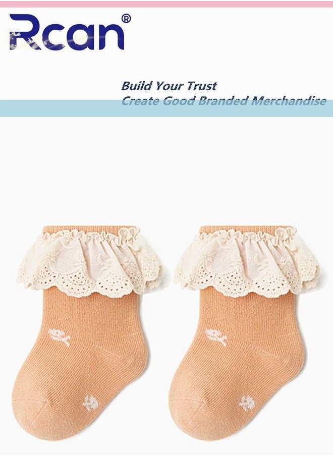 Rcan - Cute Soft Warm Jacquard Mid Tube Baby Cotton Socks - Image 1