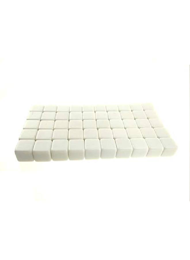 Nakimo 16Mm Blank White Dice Pack Of 50 - Image 4